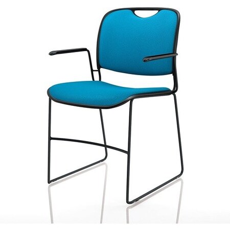 UNITED CHAIR CO Chair, w/Arms, Fabric, 22inx22-1/2inx31in, NY/Cobalt, 2PK UNCFE4FS04TP04